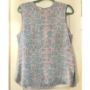 Snakeskin Equipment Sleeveless Blouse | 100% Silk